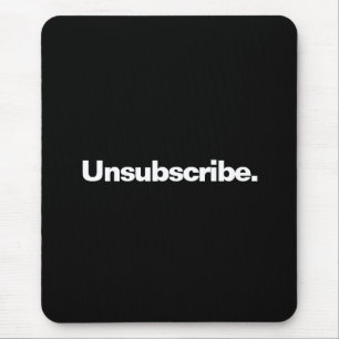 Avsluta abonnemanget på en ord vit textminimalism musmatta