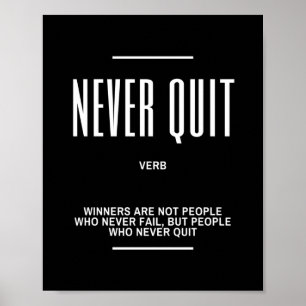 Avsluta aldrig en motiverad offert poster