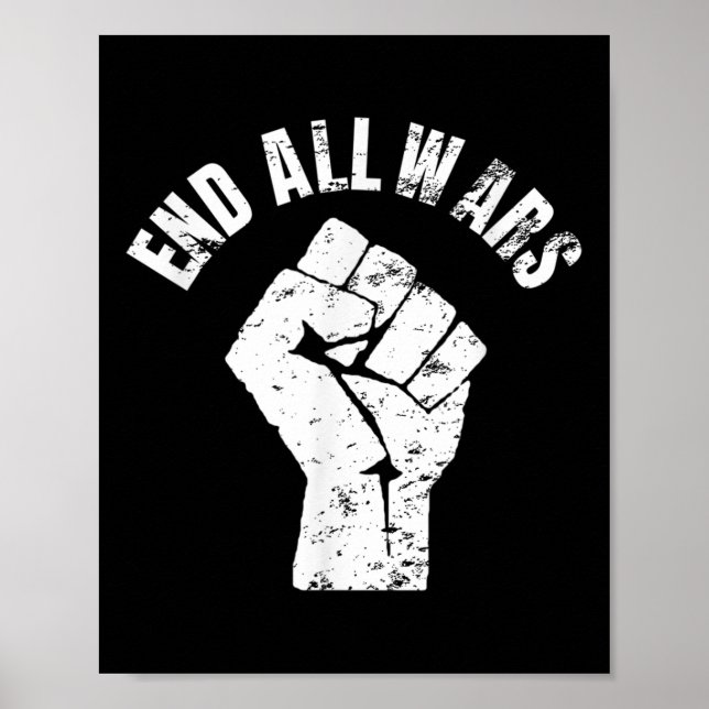 Avsluta all Krig - Protest mot Krig Poster (Framsidan)