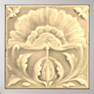 avsluta av art nouveau jugendstill-blomkrackning poster