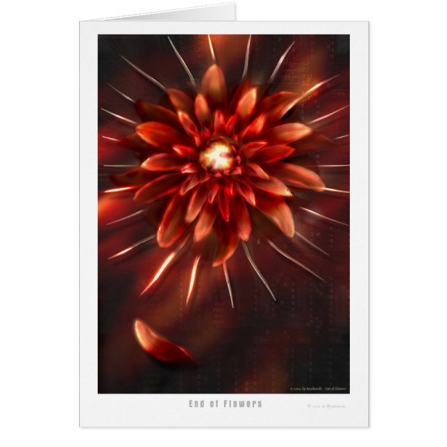 Avsluta av blommor - kort (Framsidan)