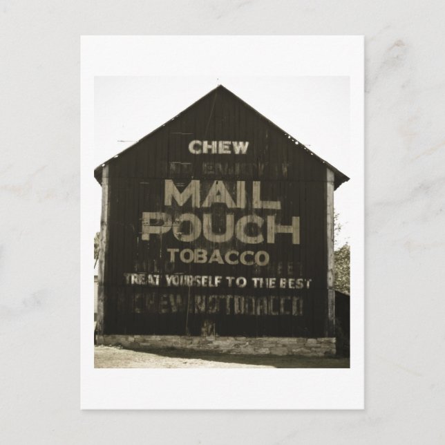 Avsluta av Chew Mail Pouch Tobacco - Antique Photo Vykort (Framsida)