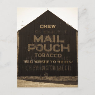 Avsluta av Chew Mail Pouch Tobacco Barn - Sepia Vykort