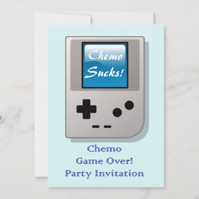 Avsluta av den Chemo partyinbjudan för den Inbjudningar (Framsida)