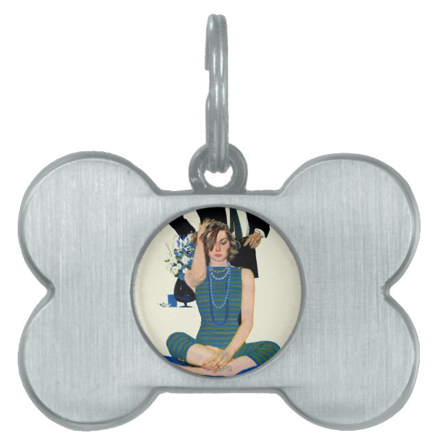 Avsluta av ett giftermål namnbricka husdjur (Framsidan)