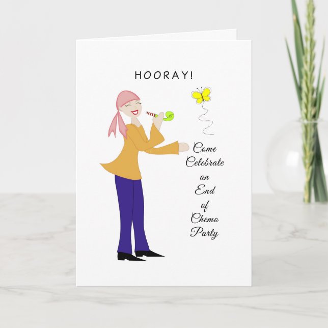 Avsluta av Inbjudan-Retro Flicka-Fjäril för det Inbjudan (Framsida)