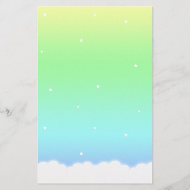 Avsluta av regnbågeanpassningsbarbrevpapperet brevpapper (Framsida)