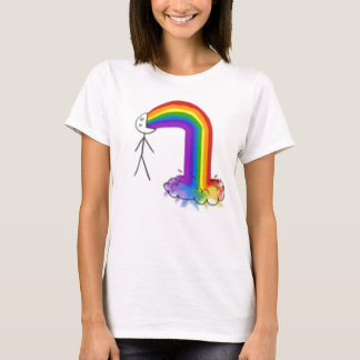 Avsluta av regnbågen tee shirt