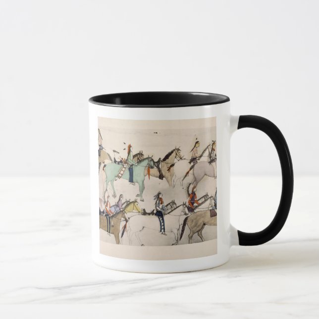 Avsluta av striden (bläck på papper) mugg (Höger)