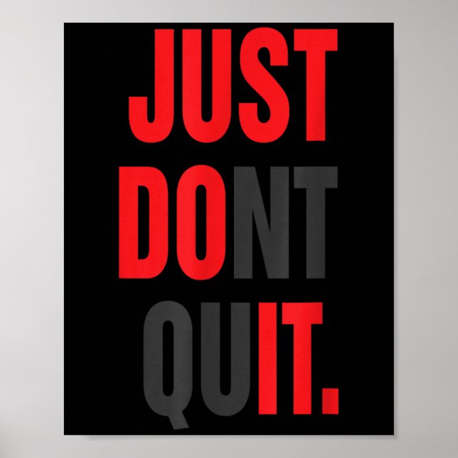 Avsluta bara gym Fitness Motivation Tee Poster (Framsidan)