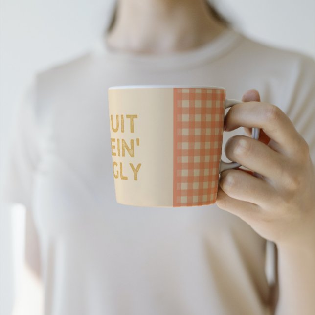 Avsluta Bein' Ugly Land Slang Kaffemugg (Ready to spice up your coffee routine with some Southern sass? Mamas & Meemaws will love them too!)