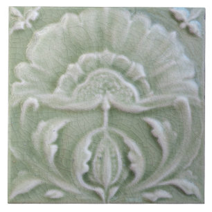 avsluta blomma från Art nouveau Kakelplatta