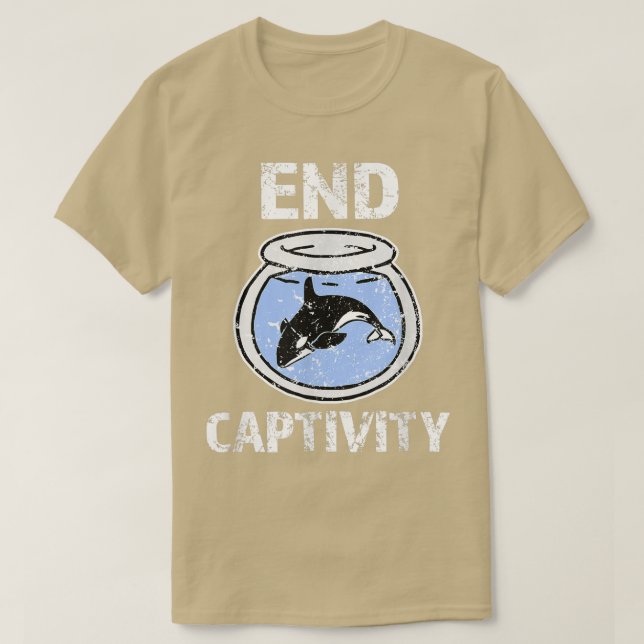 Avsluta Captivity Shirt - Frigör Orca Whales-appar T (Design framsida)