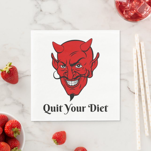 Avsluta Diet Djävulen Satan Pappersservett (Insitu)