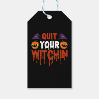 Avsluta din häxjin 2021 halloween-citat presentetikett