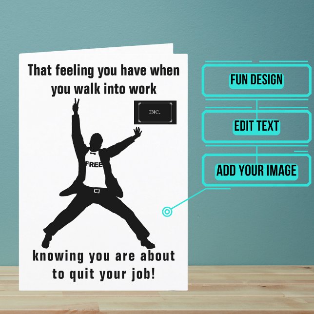 Avsluta din jobbmask kort (Looking for the perfect card for that friend who is about to quit/leave their job?)