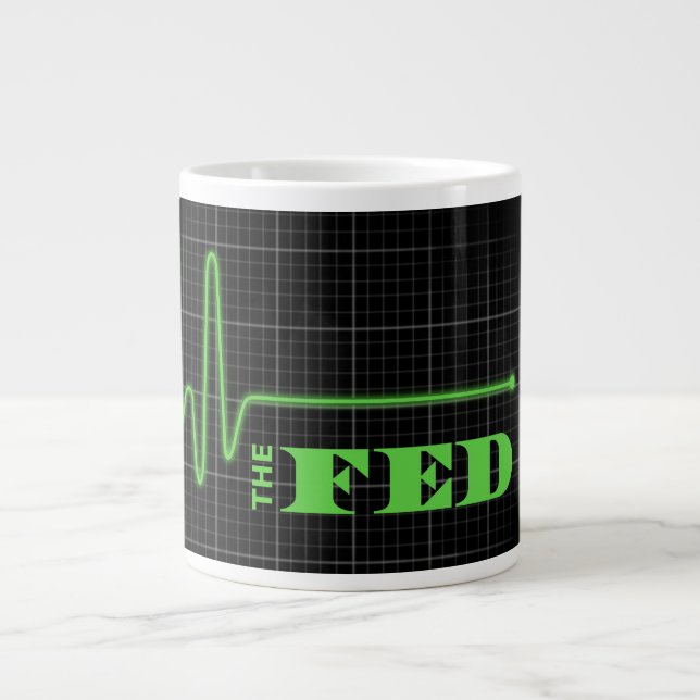 Avsluta Fed har Flatlined Jumbo Mugg (Framsidan)