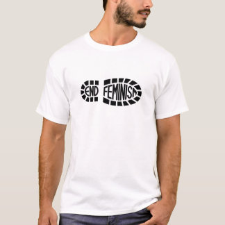 Avsluta feminism (den mörka logotypen) tee