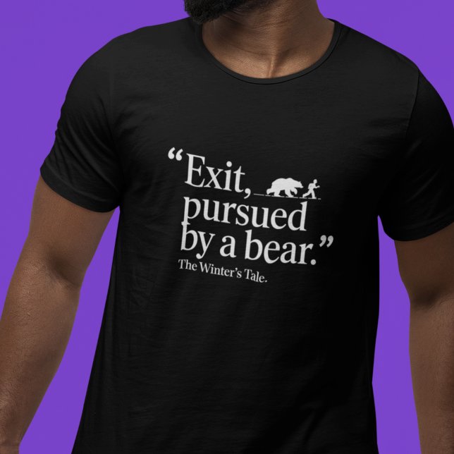 Avsluta, följt av ett björn: Modern, minimalistisk T Shirt (Skapare uppladdad)