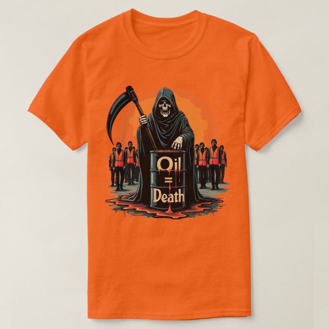 Avsluta fossila bränslen nu demonstrationsskjorta  t shirt (Design framsida)