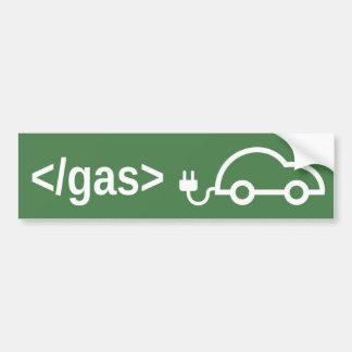 Avsluta gasar går den gröna bilen för elkraften bildekal