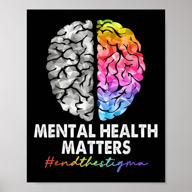 Avsluta Grönten Stigma Mental Health Awareness Rib Poster (Framsidan)