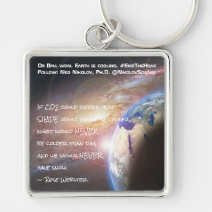 Avsluta Hoax Keychain med RoseWrites Fyrkantig Silverfärgad Nyckelring