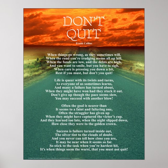 Avsluta inte - 16" x20" Poster (Framsidan)