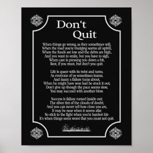 Avsluta inte Dikt - 8 x 10 utskrift Poster
