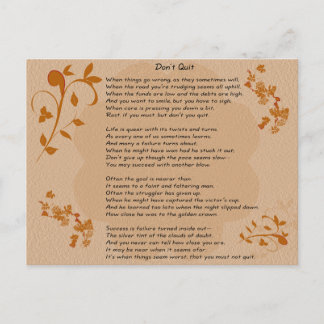 Avsluta inte dikt - vykort