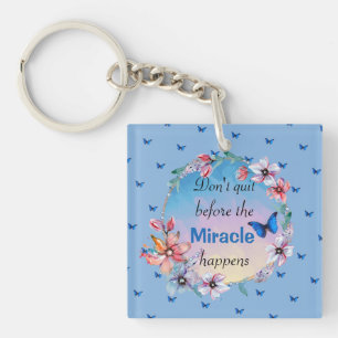 Avsluta inte innan Miracle händer Blå Blommigt