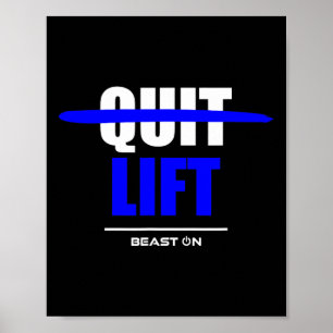 Avsluta inte lyft av Hiss Fitness Gym Bodybuilding Poster