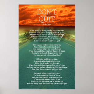 Avsluta inte - Poster 24 x 36 tum
