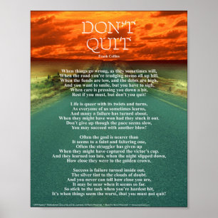 Avsluta inte - Poster 8 x 10