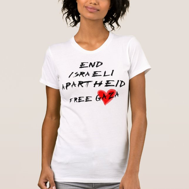 Avsluta israelisk apartheid tee shirt (Framsida)