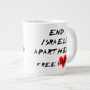 Avsluta Israels apartheid i det fria Gaza Jumbo Mugg