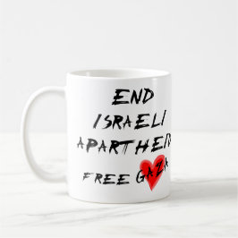 Avsluta Israels apartheid i det fria Gaza Kaffemugg