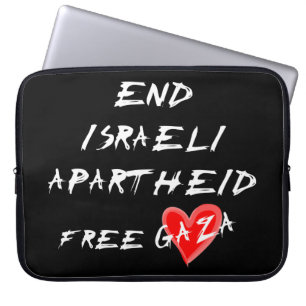 Avsluta Israels apartheid i det fria Gaza Laptop Sleeve