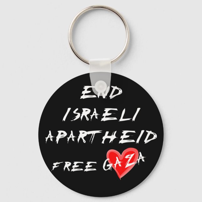Avsluta Israels apartheid i det fria Gaza Nyckelring (Framsida)
