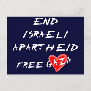 Avsluta Israels apartheid i det fria Gaza Vykort