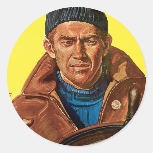 Avsluta jobbet! runt klistermärke (Framsida)