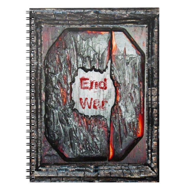 Avsluta Krig Anteckningsbok Med Spiral (Framsidan)