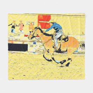 Avsluta-Line Springa - Rodeo Cowgirl Fleecefilt