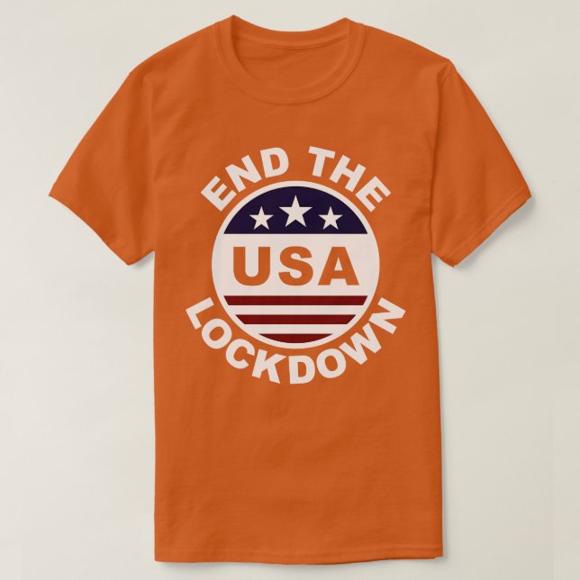 Avsluta Lockdown USA 2020 Clean T Shirt (Design framsida)
