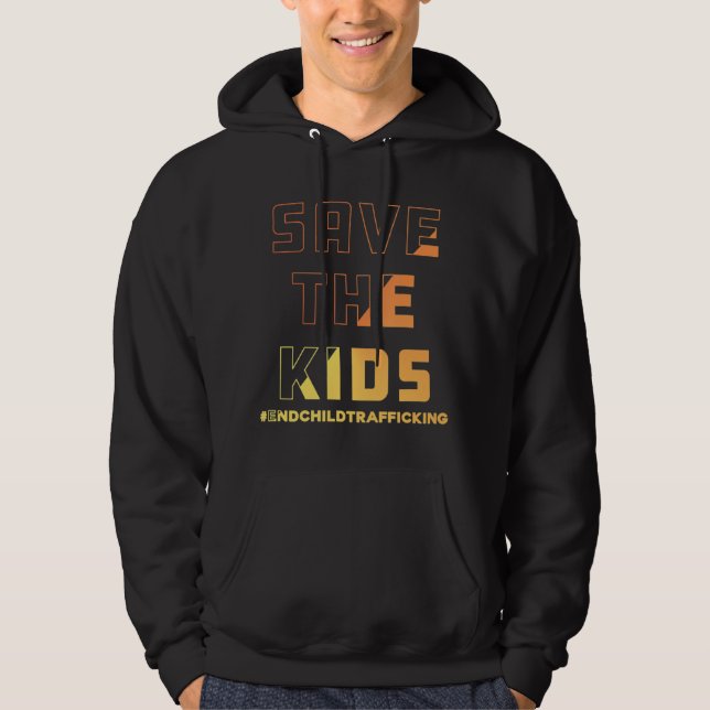 Avsluta människohandel med Spara Barnen Hoodie (Framsida)