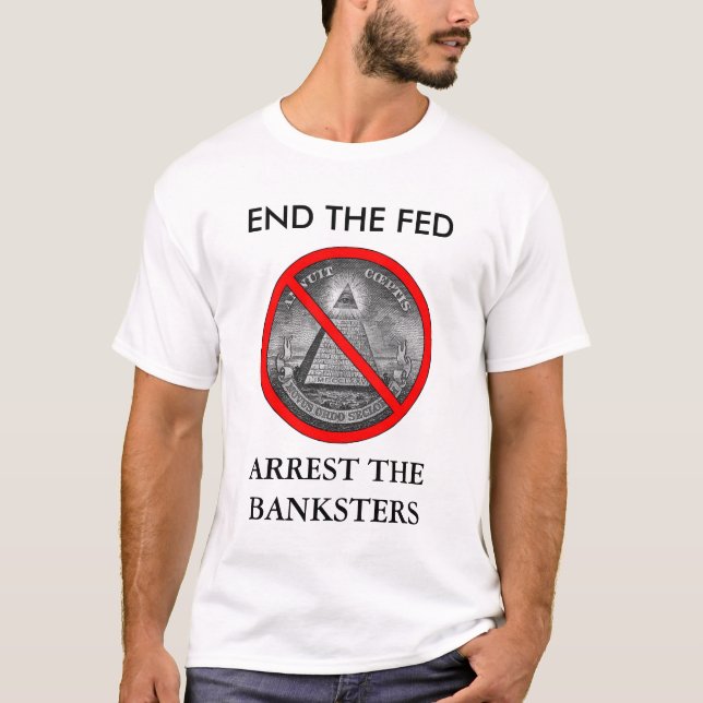 AVSLUTA MATAT, ARRESTERA BANKSTERSEN TEE SHIRT (Framsida)