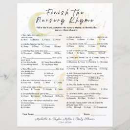 Avsluta matchen Nursery Rhyme Baby Shower