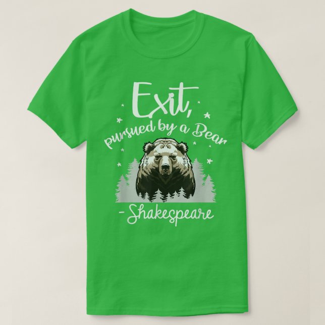 Avsluta med Bear Shakespeare-skript citattecken Th T Shirt (Design framsida)