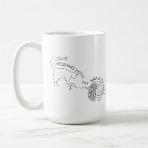Avsluta meddelanden med min hjärna Vågar (med katt Kaffemugg