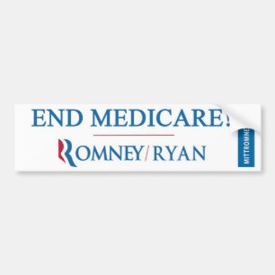 AVSLUTA MEDICARE! Romney/Ryan bildekal